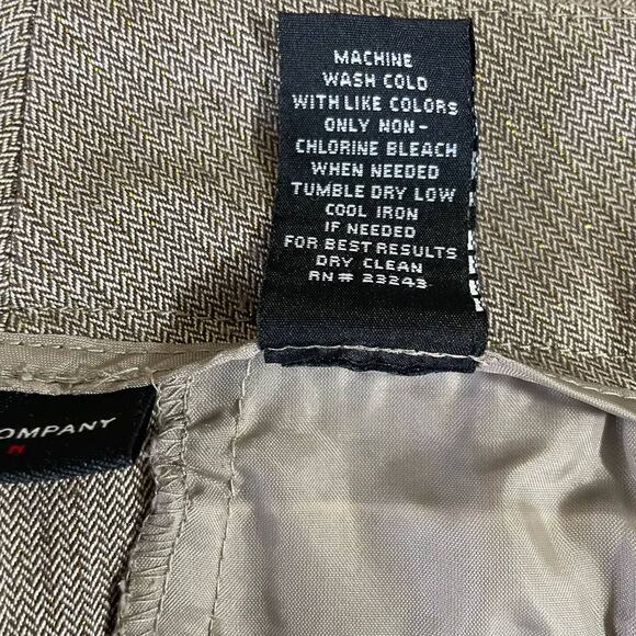 Y2K New York & Co Women Pants 2T Brown Flare Leg Pocket Gold Metallic Thread - Picture 10 of 11